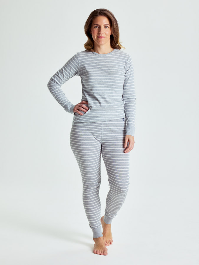 Långärmad vuxen t-shirt randig