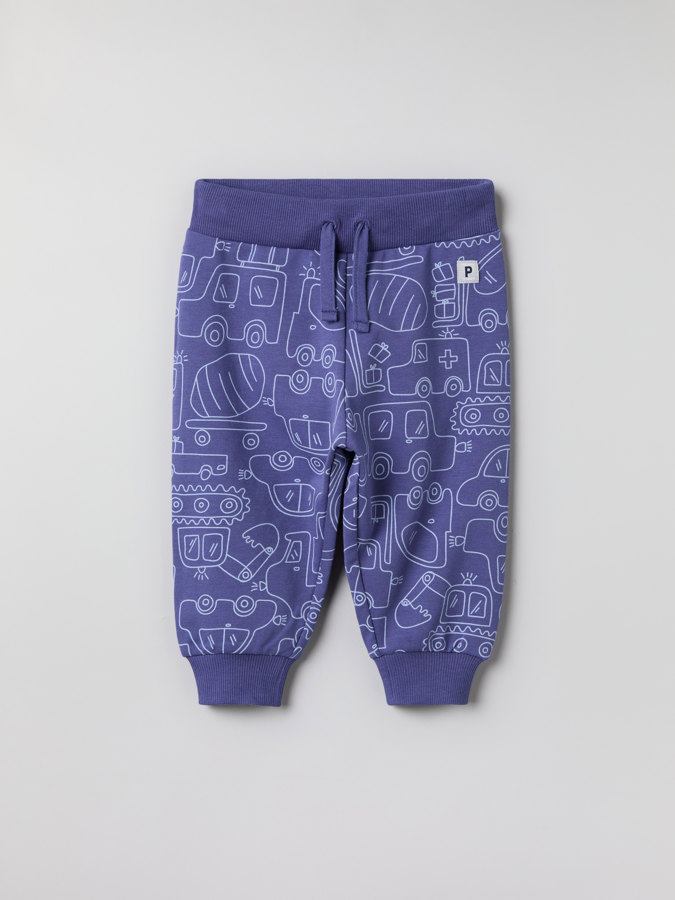 Mjukisbyxa med borstad insida bilar Mjukisbyxa med borstad insida bilar