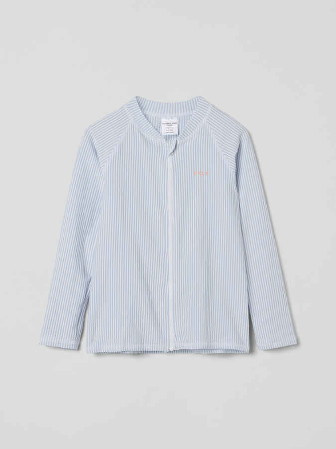 UV-tröja med dragkedja randig UV-tröja med dragkedja randig