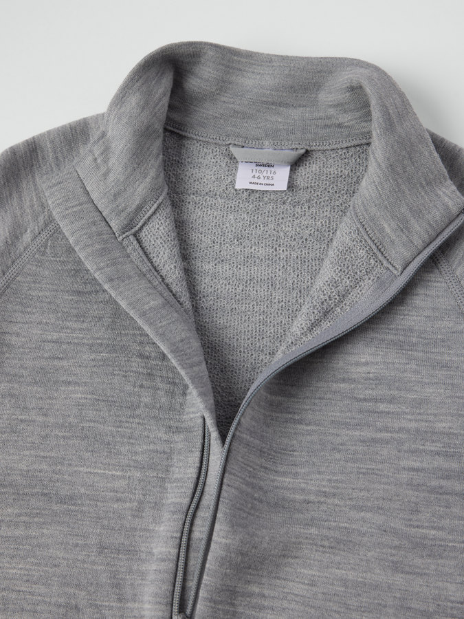 Jacka ullfrotté i merino