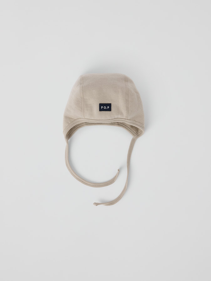 Hjälmmössa ullfrotté i merino Hjälmmössa ullfrotté i merino