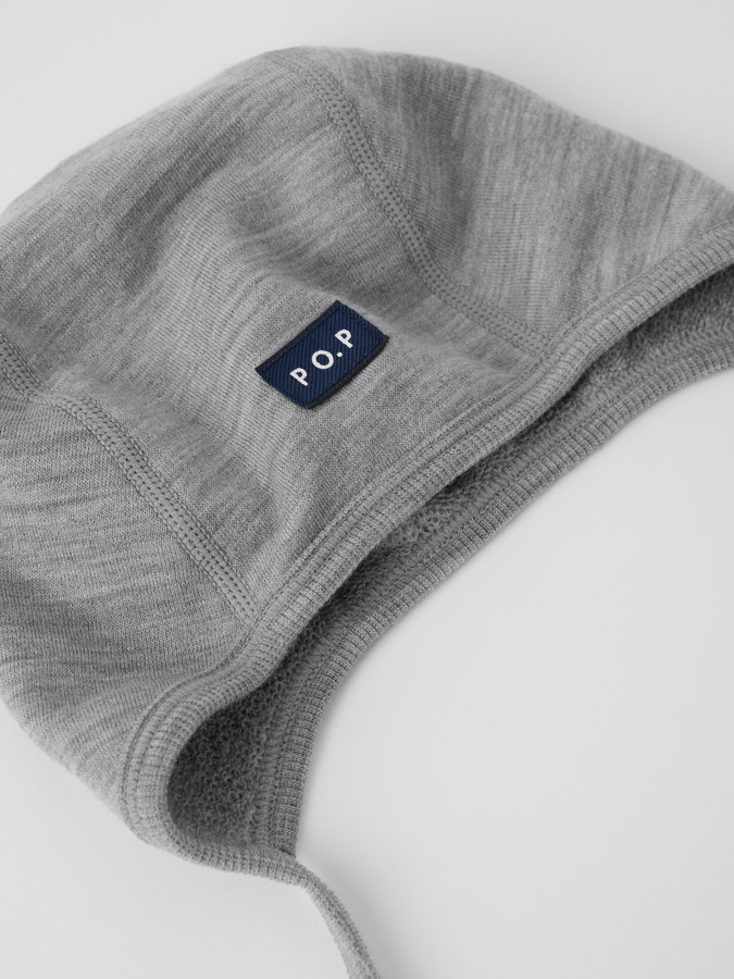 Hjälmmössa ullfrotté i merino