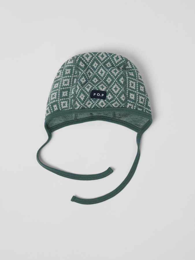 Hjälmmössa merinoull jaquard Hjälmmössa merinoull jaquard