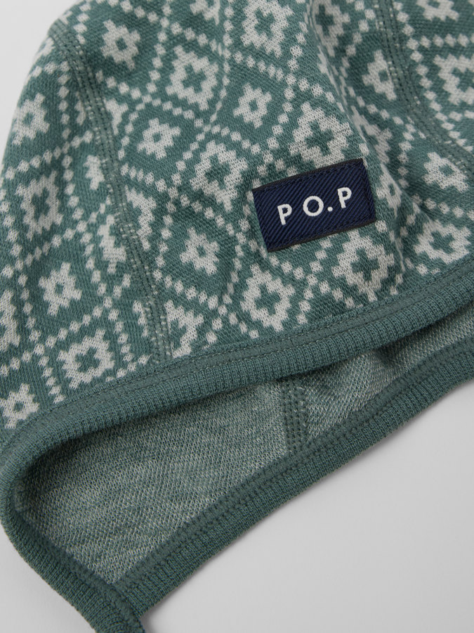 Hjälmmössa merinoull jaquard Hjälmmössa merinoull jaquard