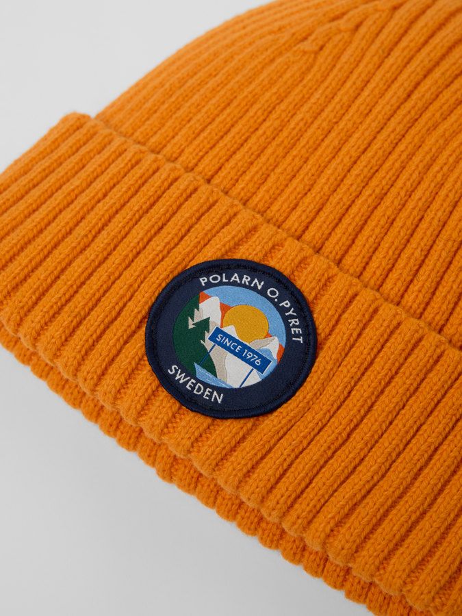 Ribbad mössa ullmix