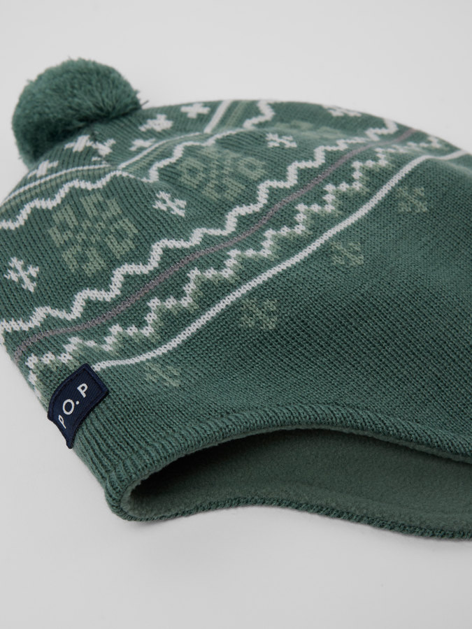 Vindät fleecefodrad mössa ullmix jaquard Vindät fleecefodrad mössa ullmix jaquard