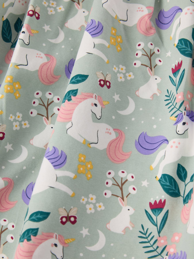 Långärmad snurrklänning enhörningar Långärmad snurrklänning enhörningar