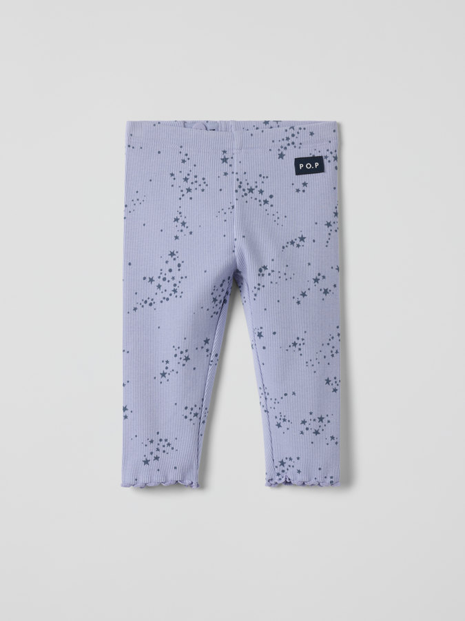 Ribbade leggings stjärnor