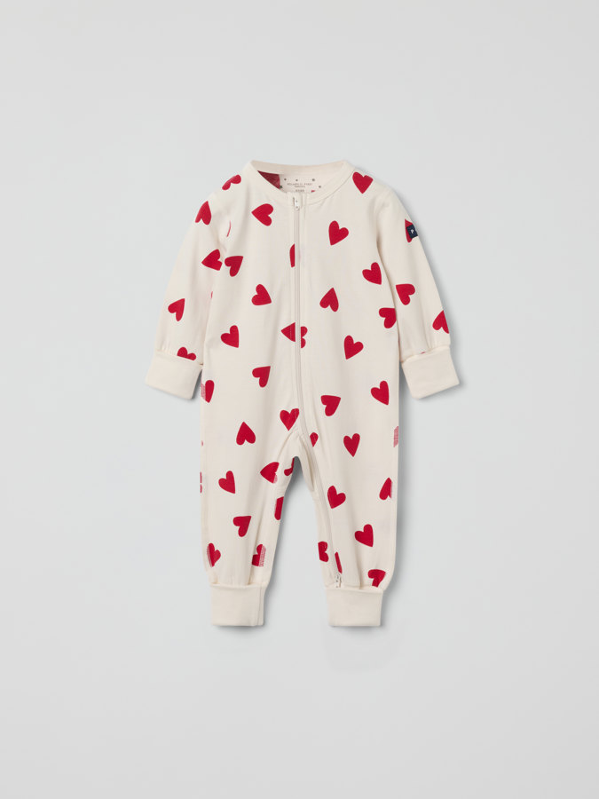Pyjamasoverall hjärtan