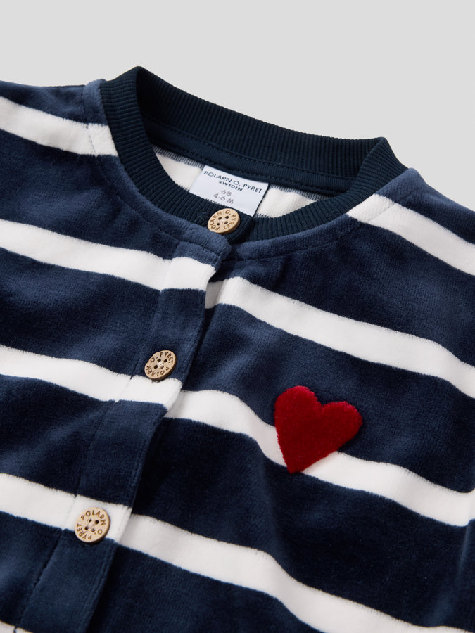 Velouroverall randig