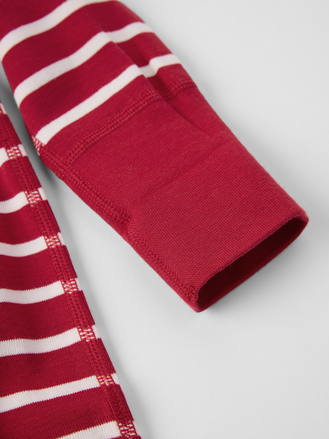 Trikåoverall randig