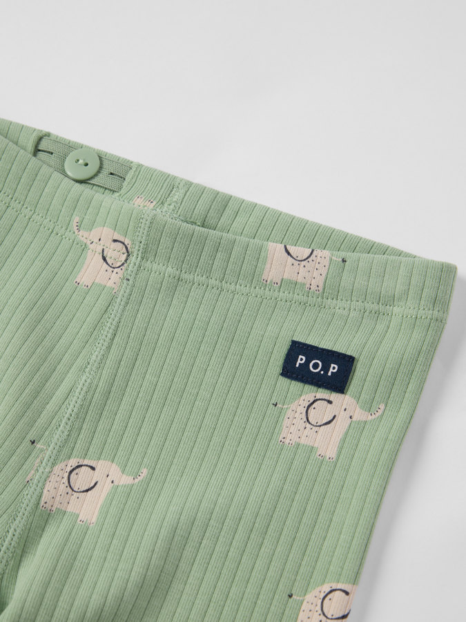 Ribbad byxa elefanter