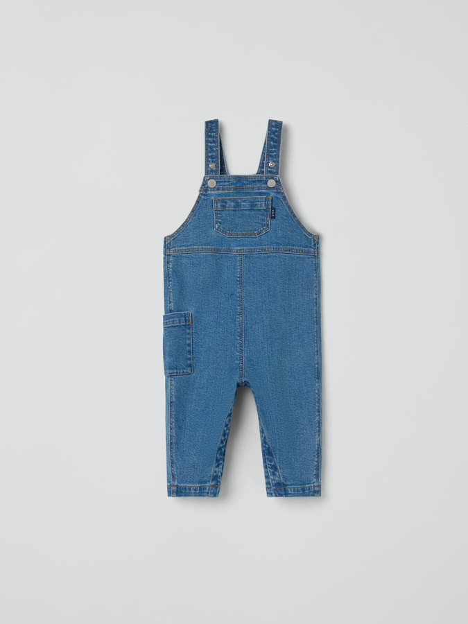 Hängselbyxa denim baby