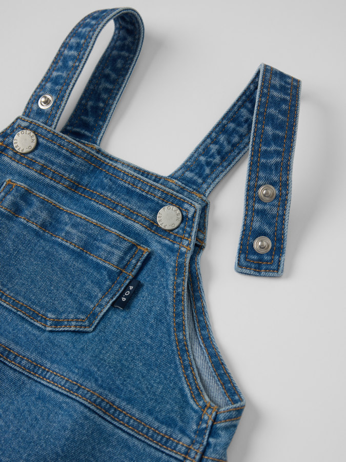 Hängselbyxa denim baby