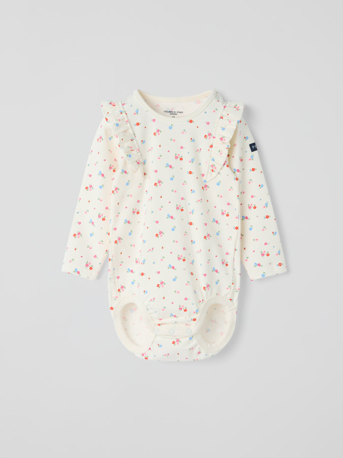 Långärmad body blommig