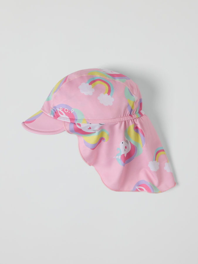 UV-keps med nackskydd enhörningar