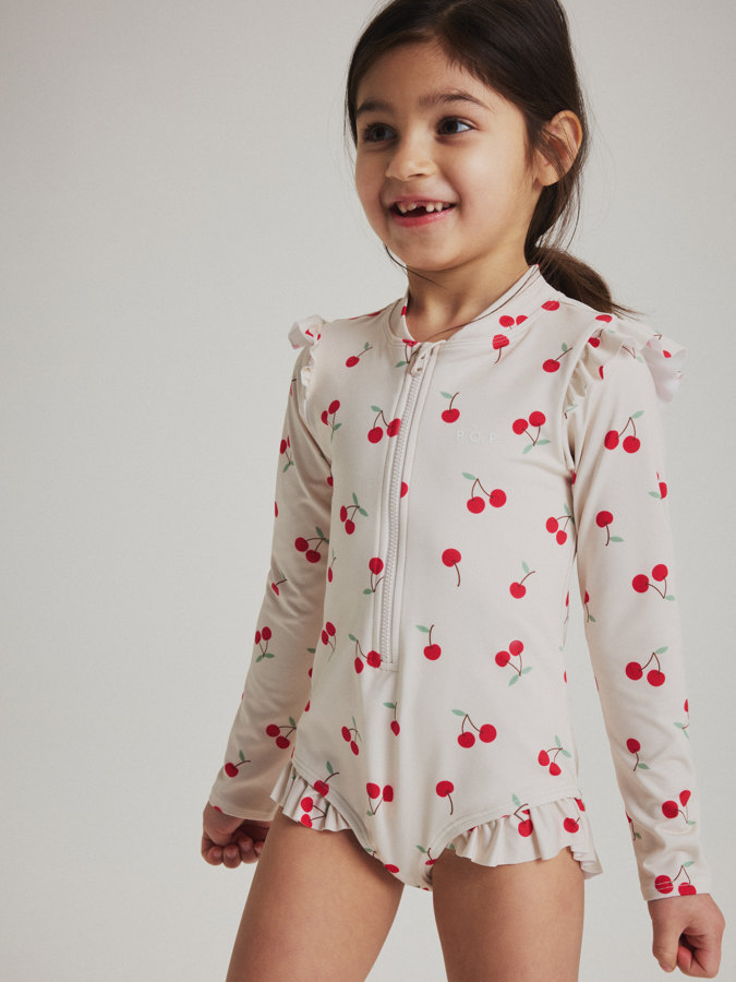 Långärmad baddräkt körsbär Långärmad baddräkt körsbär