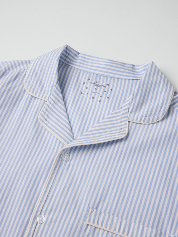 Kortärmad pyjamas randig vuxen