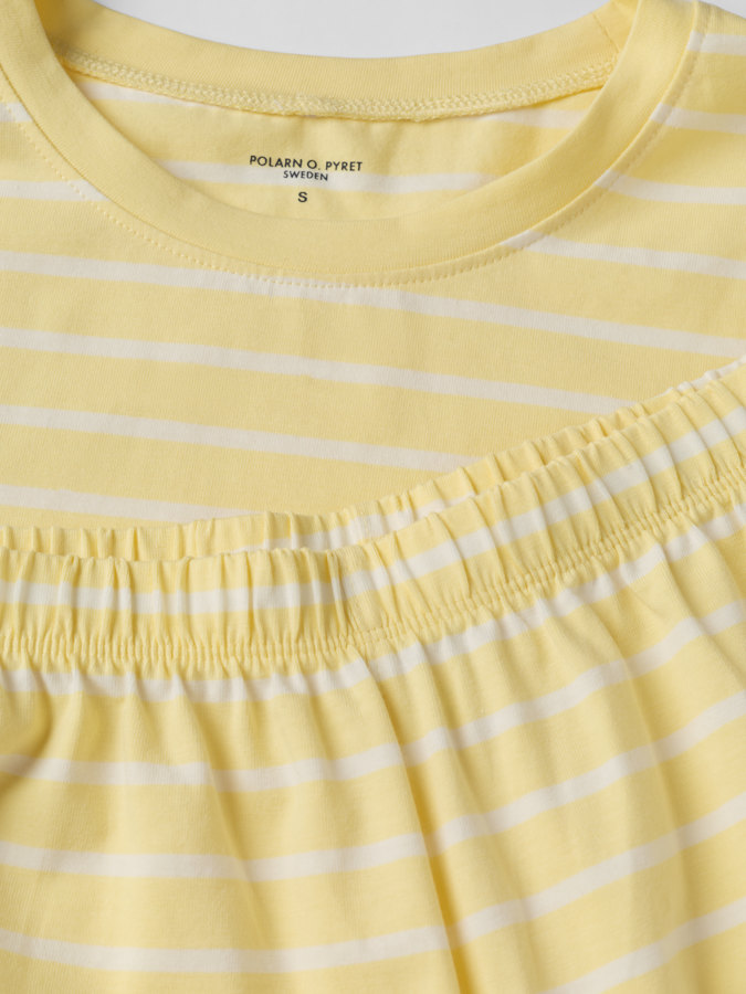 Kortärmad pyjamas randig vuxen