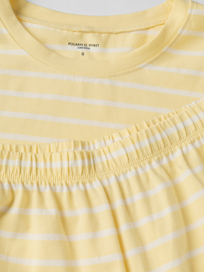 Kortärmad pyjamas randig vuxen
