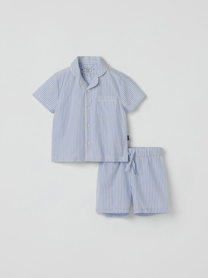 Kortärmad pyjamas randig