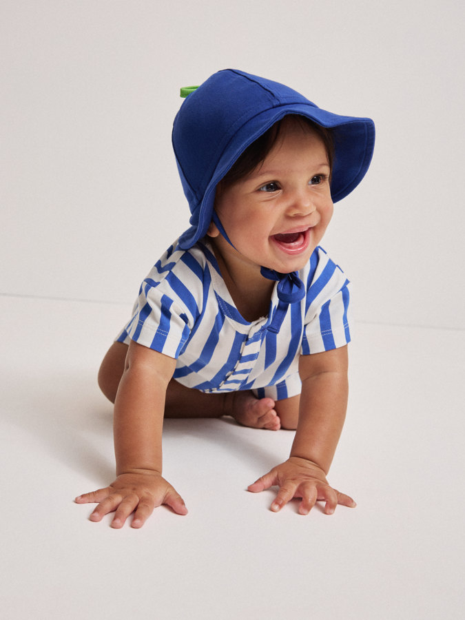 Kortärmad jumpsuit randig