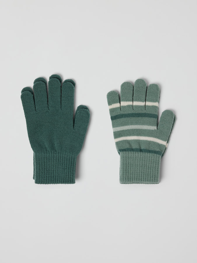 Stickade fingervantar 2-pack