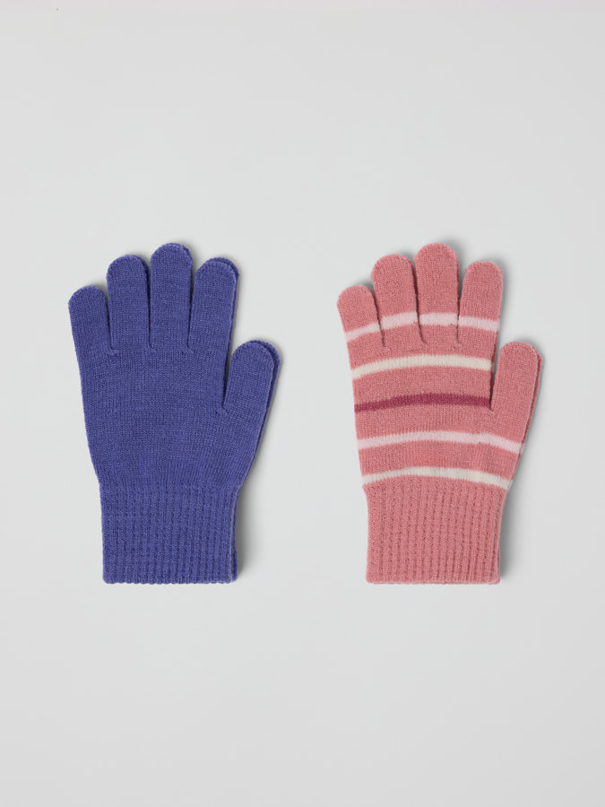 Stickade fingervantar 2-pack