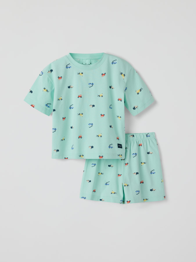 Kortärmad pyjamas bilar