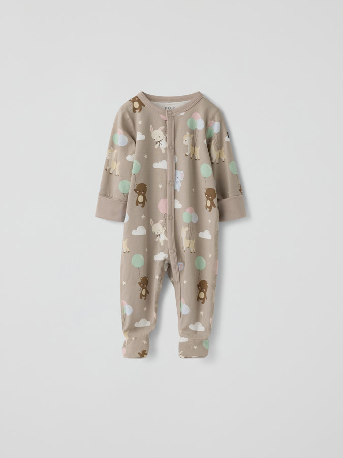 Pyjamasoverall mönstrad