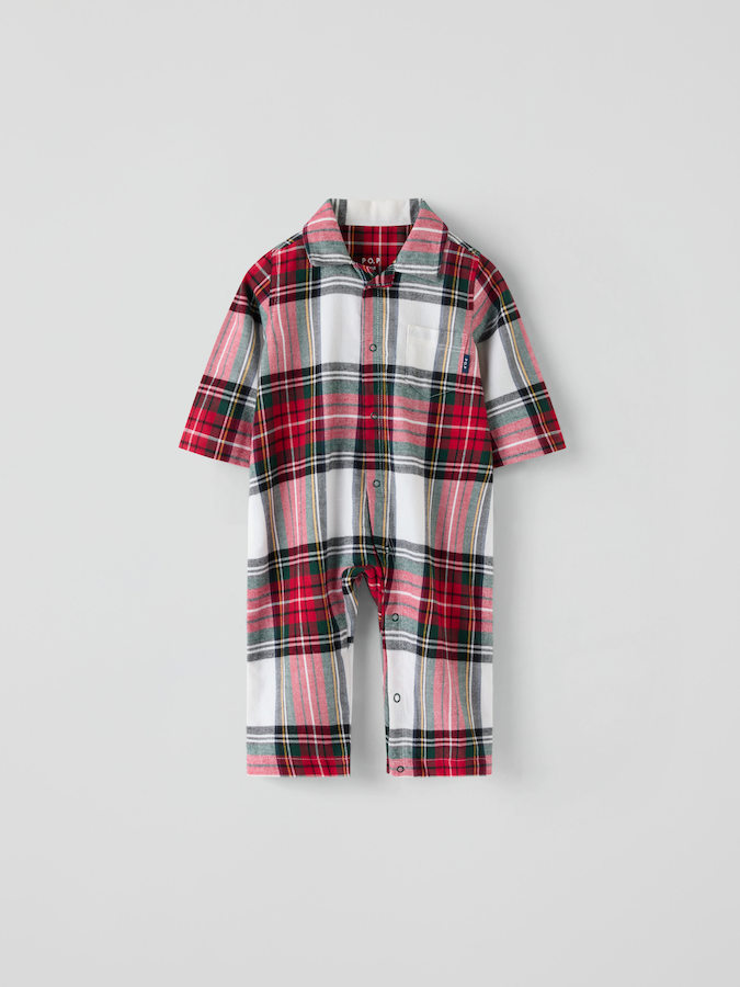 Pyjamasoverall rutig