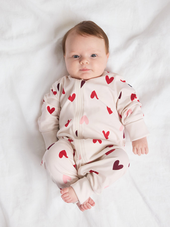 Pyjamasoverall hjärtan
