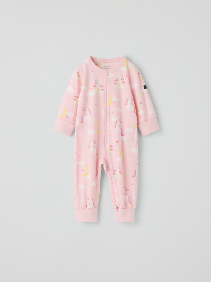 Pyjamasoverall enhörningar