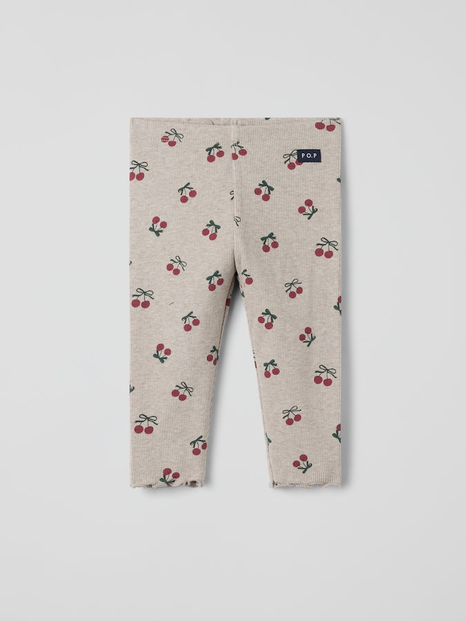 Ribbade leggings körsbär Ribbade leggings körsbär