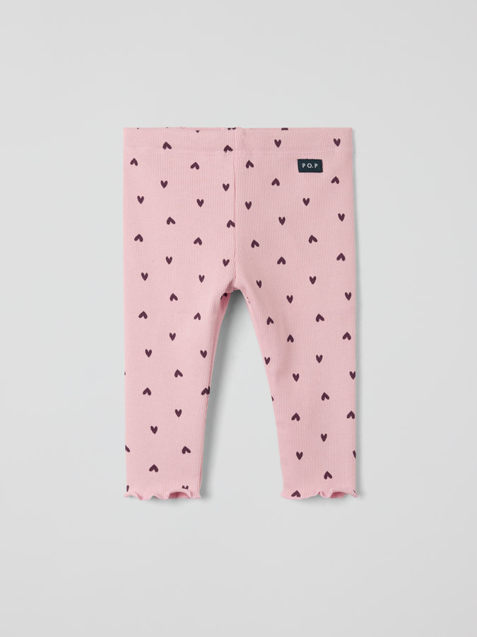 Ribbade leggings hjärtan