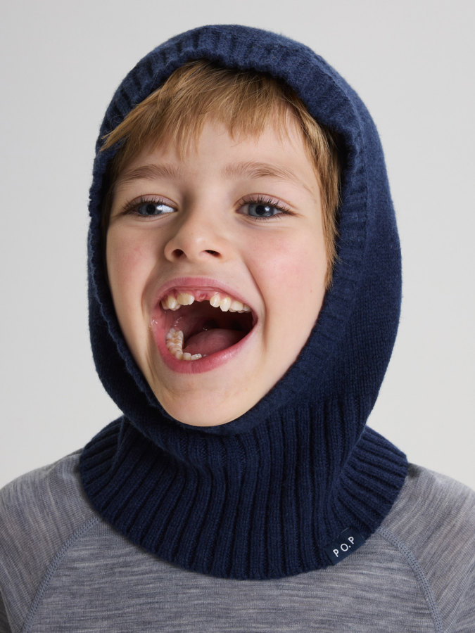 Stickad balaklava ullmix